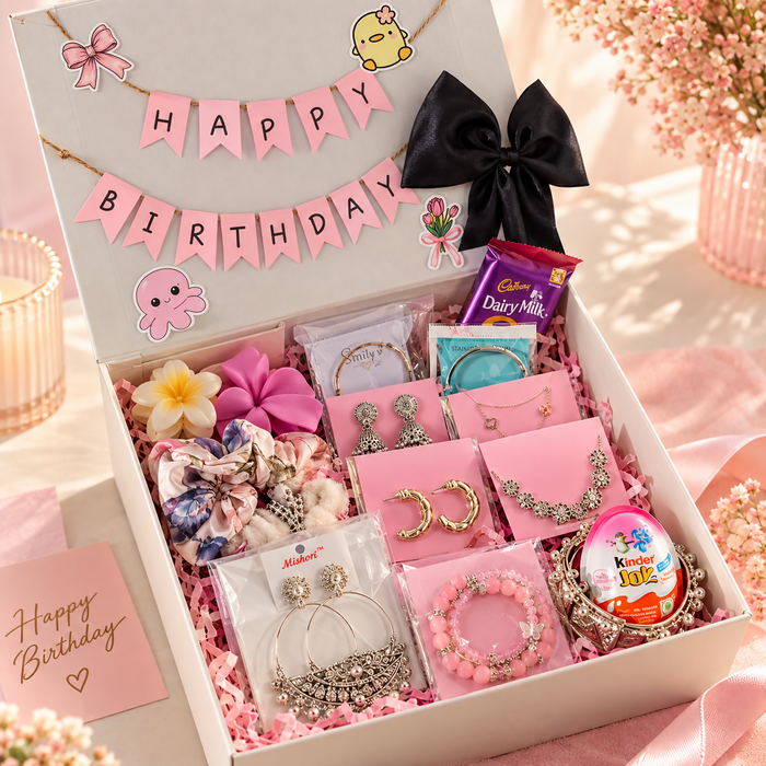 0019 Pink Birthday Luxury Gift Hamper for Her