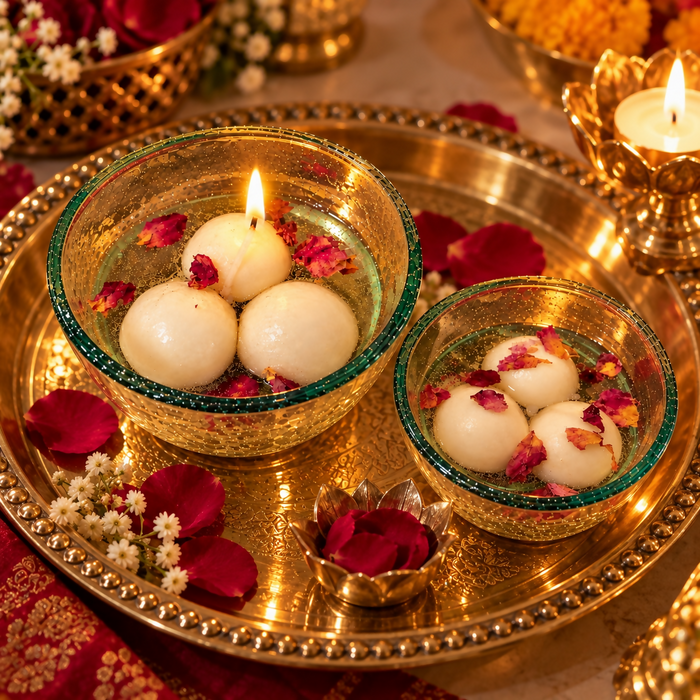 0007 Rasgulla Syrup Gel Glass Candle