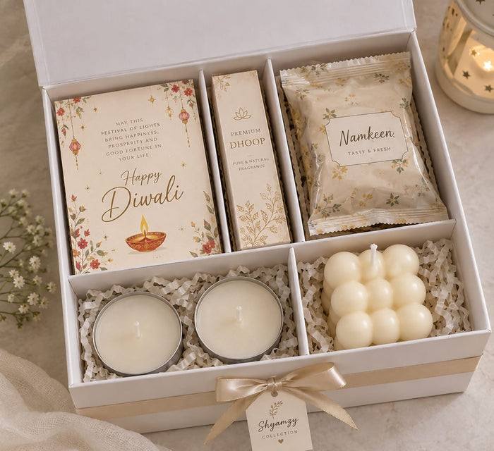 0053 Elegant Ivory Diwali Gift Box