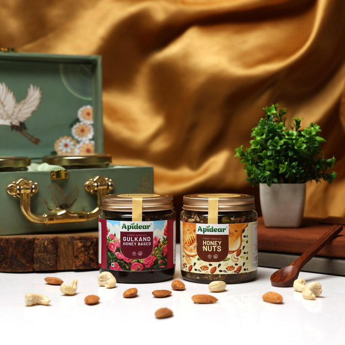 Apidear Forest Fusion – Gulkand & Honey Nuts Wellness Set