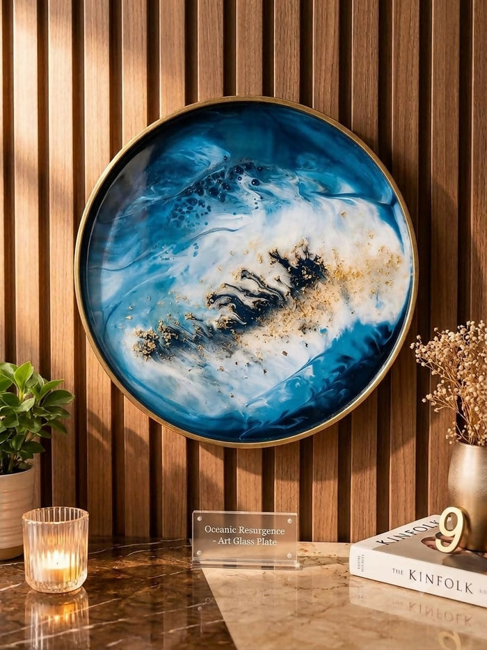 Oceanic Resurgence - Art Glass Tray