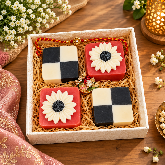 0012 Luxury Checkered & Floral Soap Gift Hamper