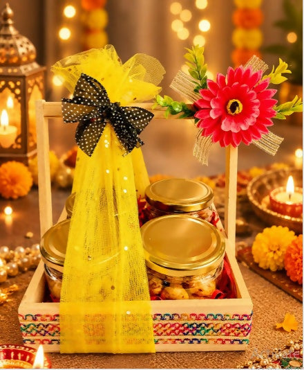 Festive Wooden Jar Hamper