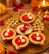 Royal-Floral-Peacock-Urli-Diya-Candle-Set1