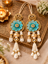 turquoise_shubh_labh_hanging_3_tray_display