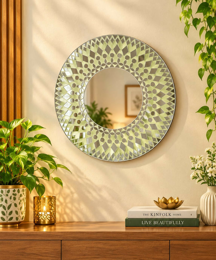 0001 Geometric Mandala Mirror Size 12inch