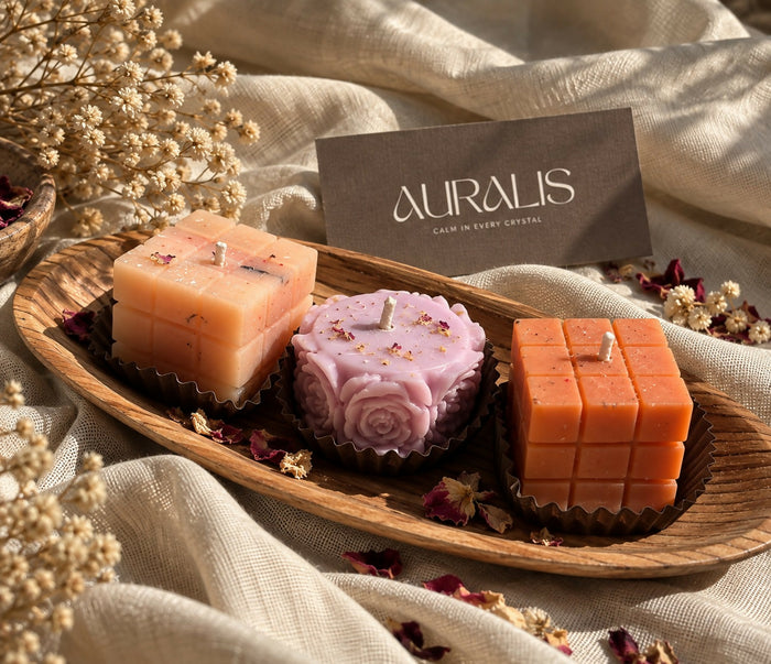 Auralis Botanical Geometric Candle Set