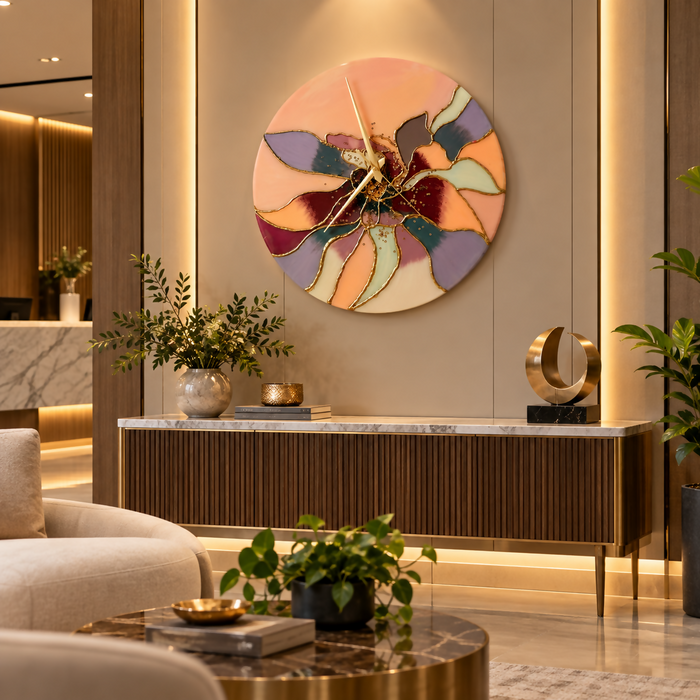 Luxury Abstract Statement Wall Art Clock