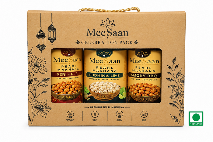 MeeSaan - Gift Hamper - Pack of 3 - Premium Makhana - Roasted in Olive Oil