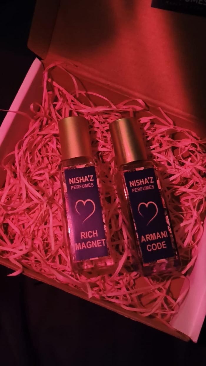 0064 NISHA’Z PERFUMES – Men's Luxury Gift Set: Rich Magnet & Armani Code