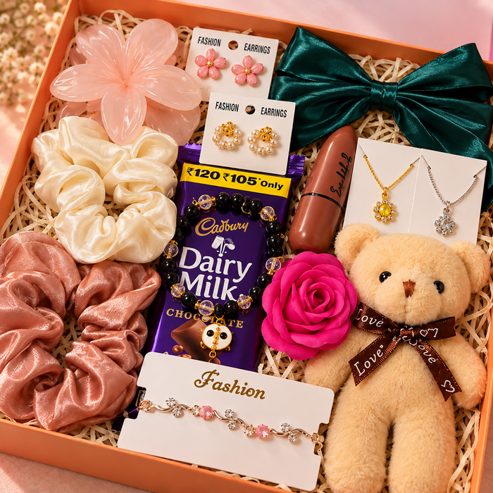 0019 Romantic Pink Rose Gift Hamper for Her