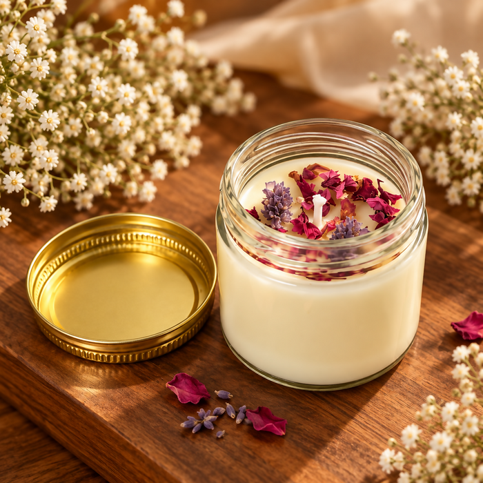 0030 Handpoured Botanical Soy Wax Jar Candle