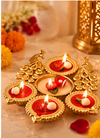 Royal-Floral-Peacock-Urli-Diya-Candle-Set5