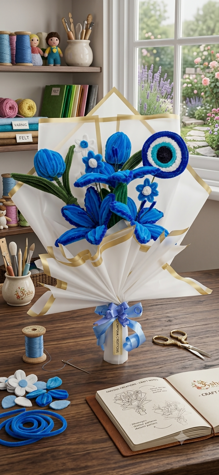 Royal Blue Evil Eye Bouquet