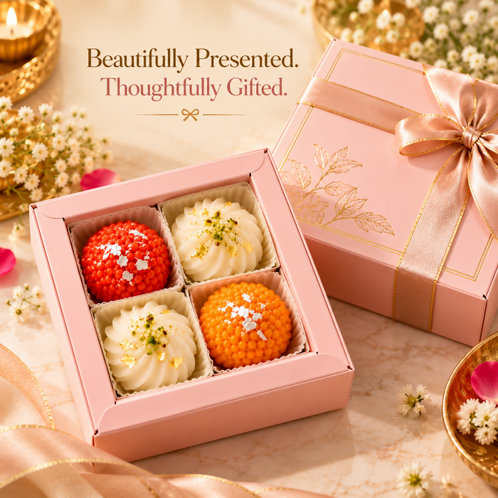 laddoo and modak candles- pack of 4