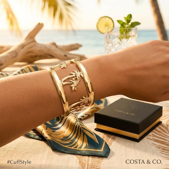 Floral Palm Cuff Bracelet