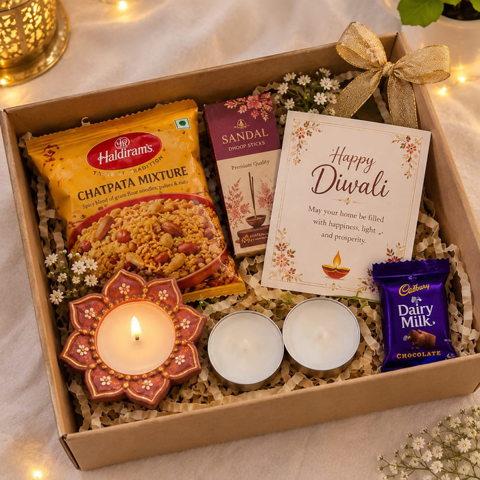 0053 Golden Sparkle Diwali Celebration Box