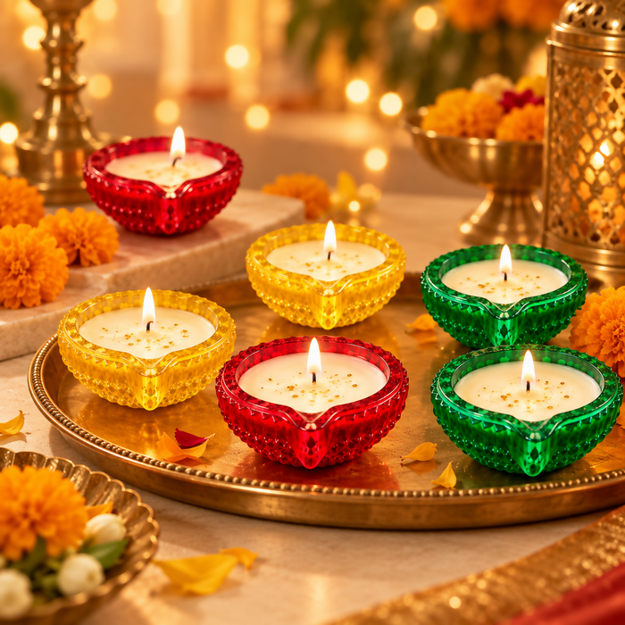 Glass Diya Pack