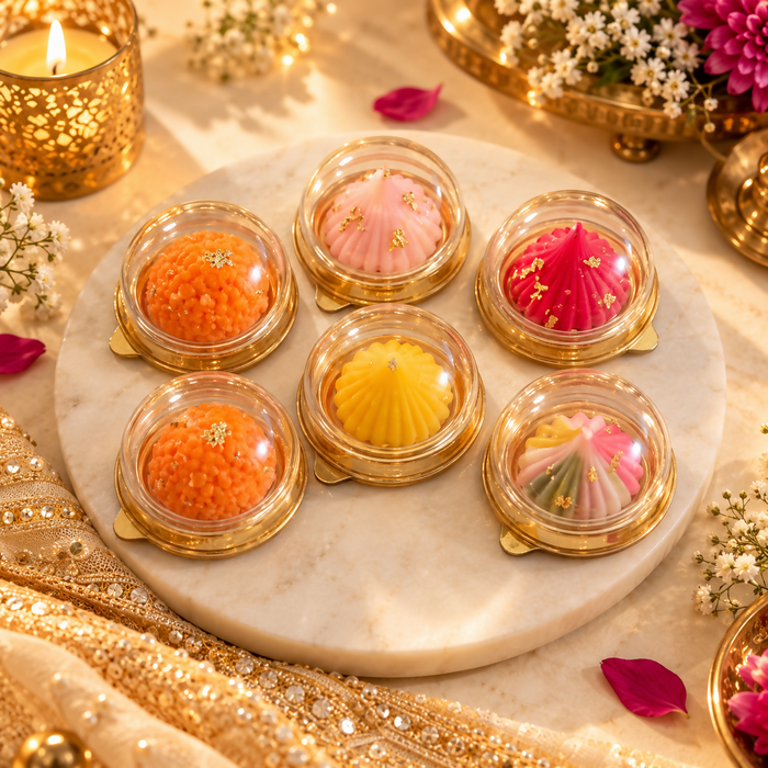 Mini Modak & Motichoor Laddoo Scented Candle Favors 0014